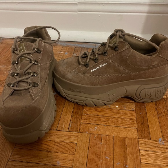 Naked Wolfe Sporty Taupe Suede Sneakers - Picture 3 of 6